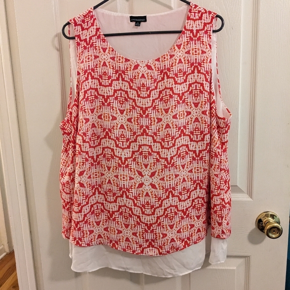 Cynthia Rowley sleeveless, layered top, size 2X - Picture 1 of 11
